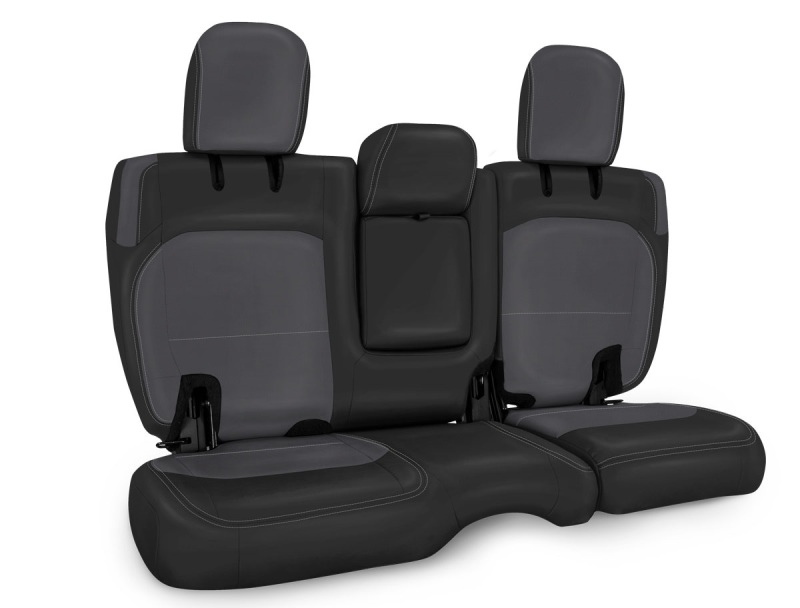 Jeep Wrangler JLU Rear Bench Cover - PRP Seats - Leather Interior Compatible - Black/Grey - `18-`27